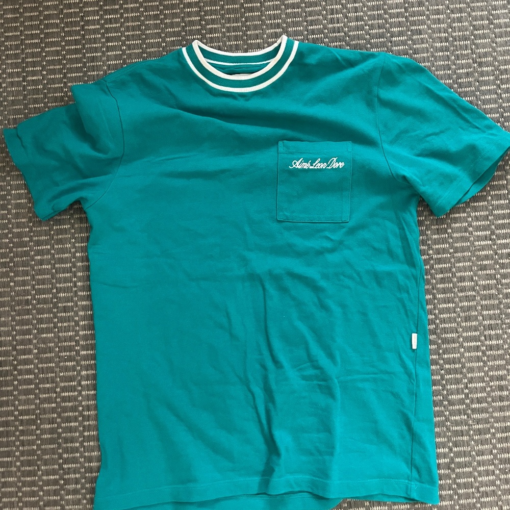 AIME LEON DORE SS Ribbed Collar Tee (size small)